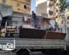 حملات لإزالة الإشغالات والحواجز من شوارع وسط الإسكندرية