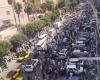 يرددون هتفات " بالروح بالدم نفديكى يا فلسطين " مسيرات لطلاب جامعة الإسكندرية تندد بقصف مستشفى المعمدانى